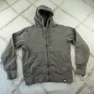 American Giant Jacket Mens Medium Full Zip Hooded Gray Heavy Weight
